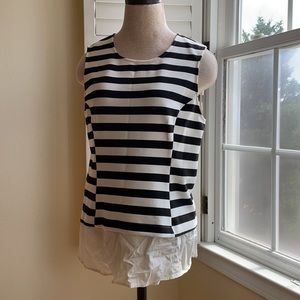 41 Hawthorn Sleeveless top, black/white stripes